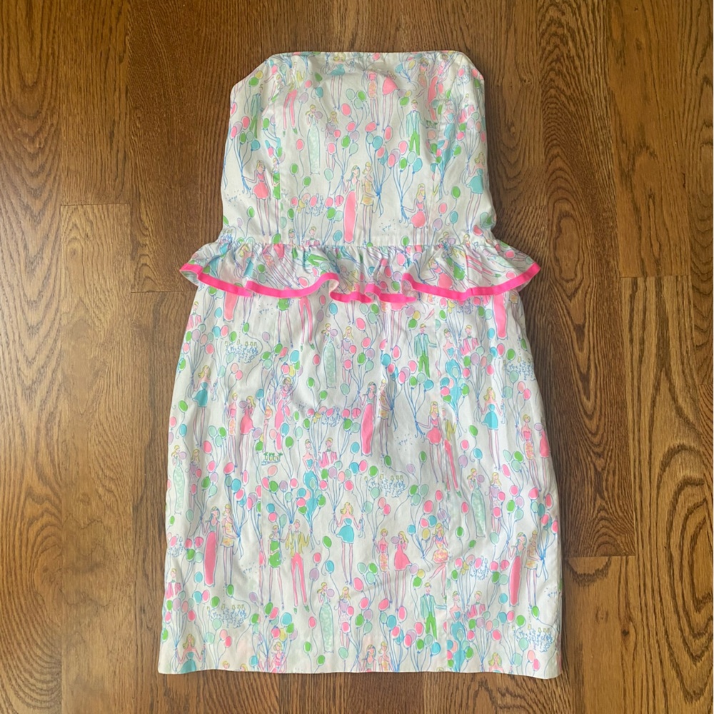 Lilly Pulitzer strapless cotton dress